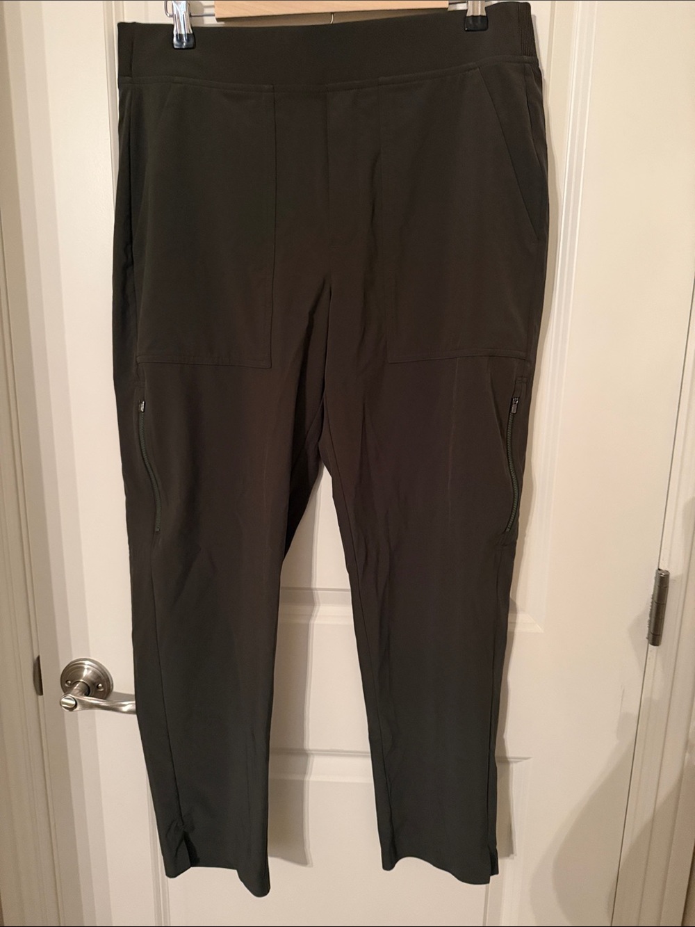 Athleta Dark Olive Straight-Leg Performance Pants